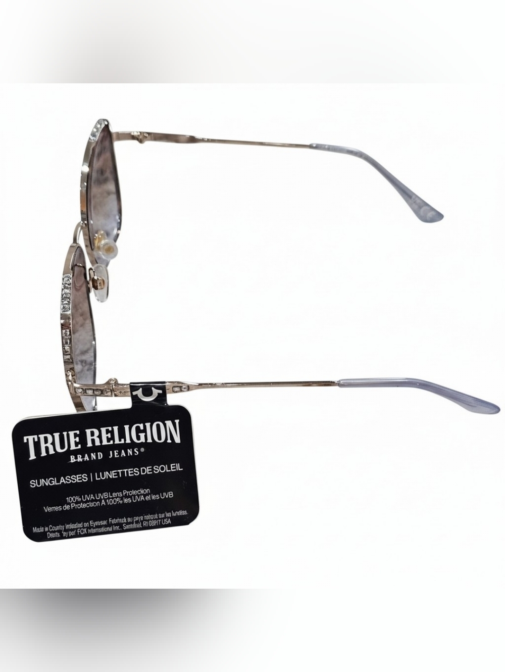 True Religion Rose-Tint Oversized Round Sunglasses, UVA/UVB protection, New - Picture 4 of 6